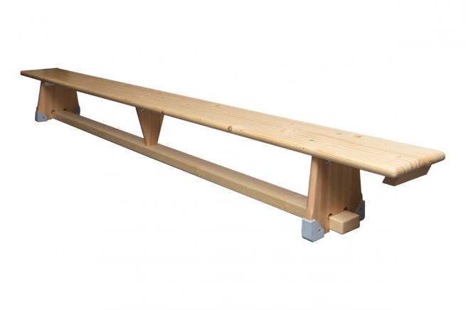 GYMNASTIC BENCH, LENGTH 4.0 M - WOODEN BASE (1)