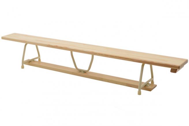 GYMNASTIC BENCH, LENGTH 4.0 M - METAL BASE (1)