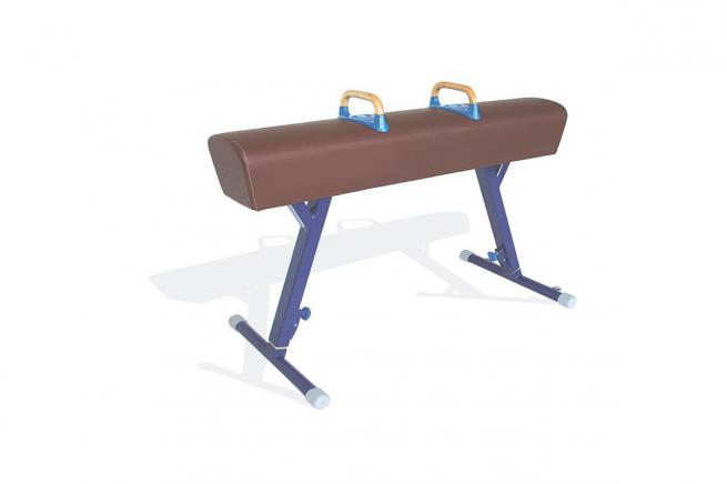 POMMEL HORSE COVERED WITH SYNTHETIC LEATHER, WITH HANDLES