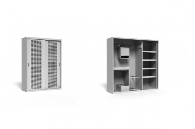 Szafa na sprzęt sportowy z drzwiami przesuwanymi 200 x 150 x 50 cm (1)