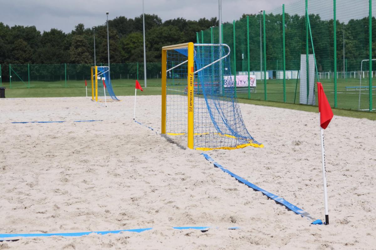 Beach football court lines