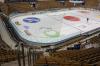 Barrier netting for ice rinks